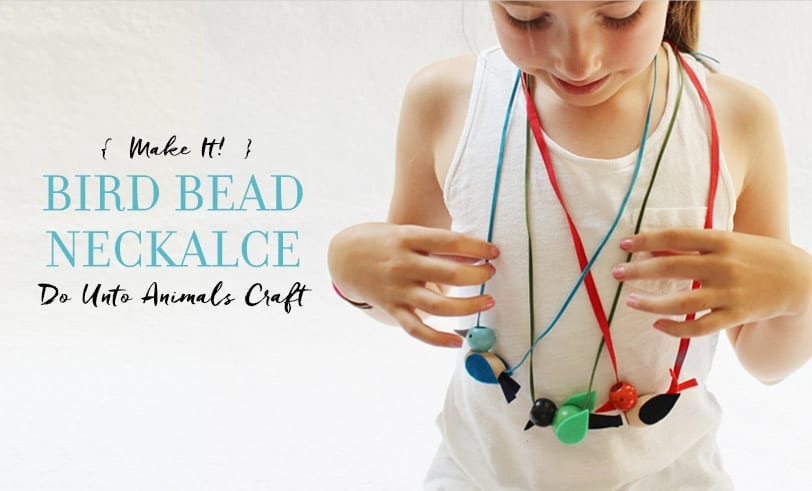 Beaded Bird Necklace Craft Featured Image
